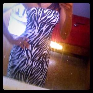 Zebra print gown