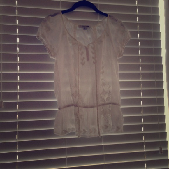 Bundle sheer top, brand new gray dress shorts