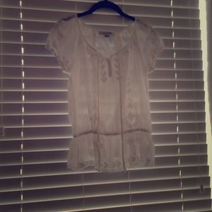 Bundle sheer top, brand new gray dress shorts