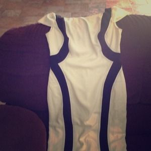 Black and cream dress