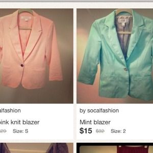 Pink and turquoise blazers