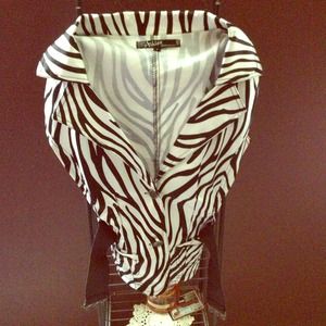 Black and white blouse