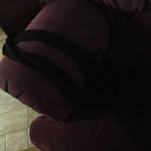 Black severe scoop dress