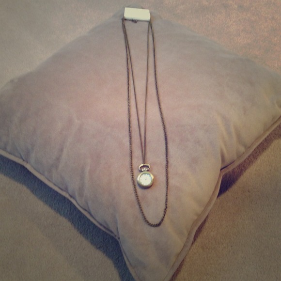 Long layered clock necklace