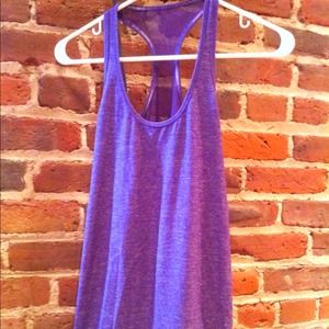 Lulu lemon Dark purple and heather grey tank