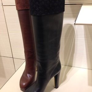 Louis Vuitton tall black boots