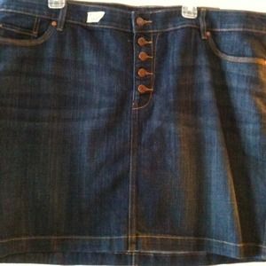 Old navy blue jean skirt