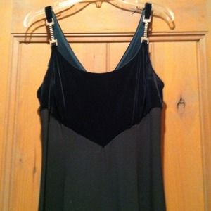 Pine green vintage long gown