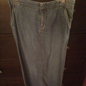 Long Denim Skirt