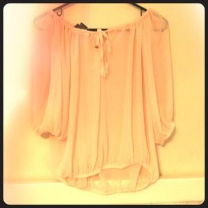 Baby pink flowy top!