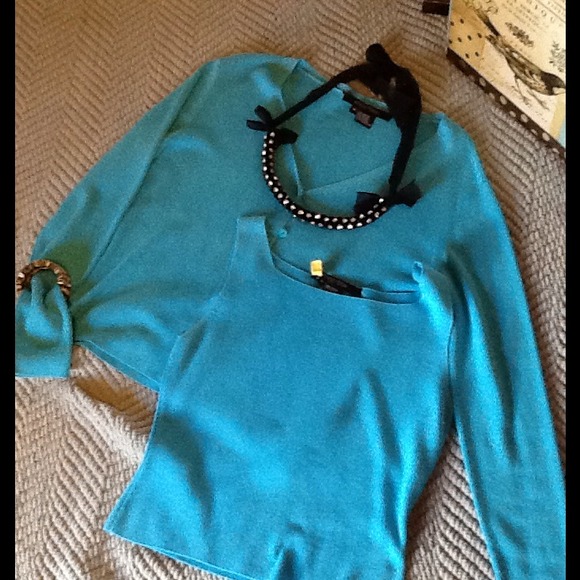 Teal twinset.  Reduced