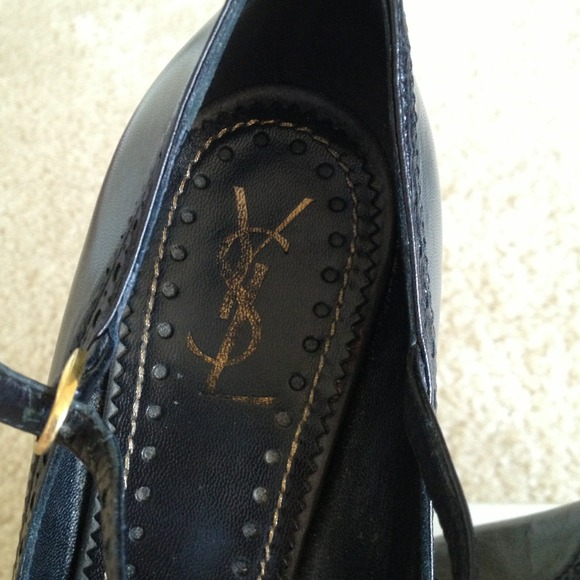 SOLD-YSL tribute black grey Mary Janes size 40 - Picture 3 of 3