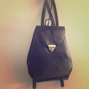 Gucci inspired Black patent backpack