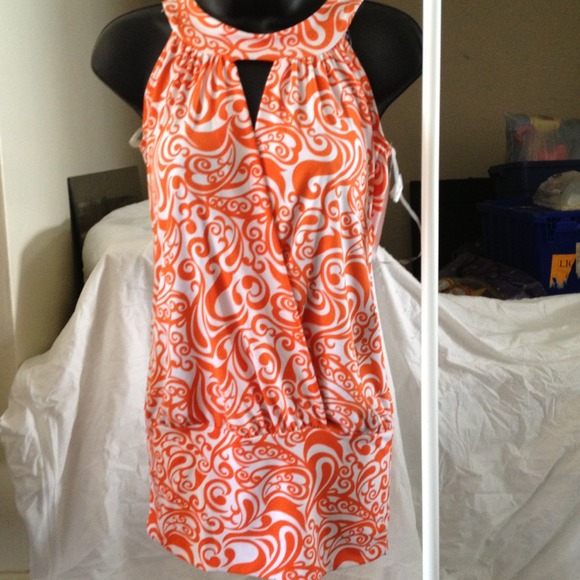 SOLD to @tink317 NWT sexy orange & White size M