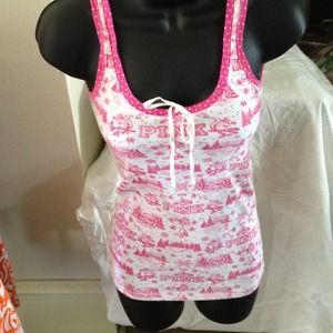 SOLD @lunatk bundle VS Pink tank size Small