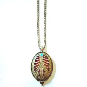 Vintage Copper Charm Pendant Necklace