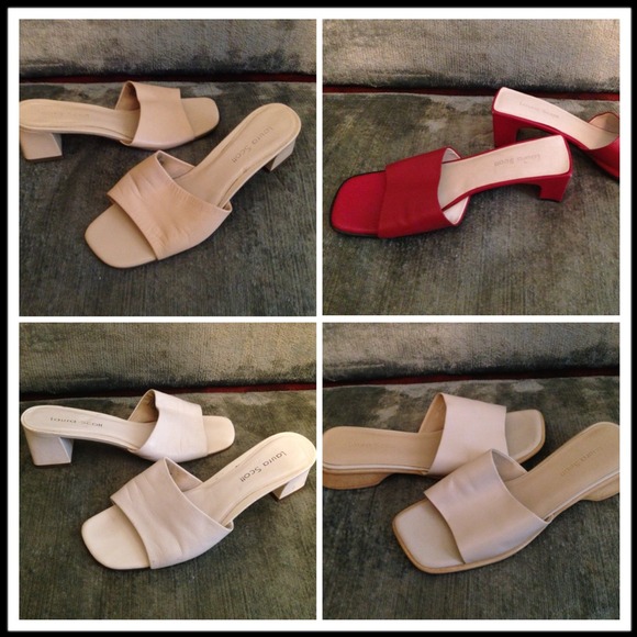 Leather Laura Scott Slides, sz 9 $10 ea/$25 all