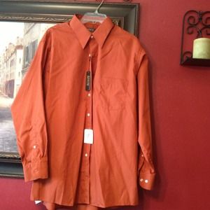 Men's Orange dress shirt.