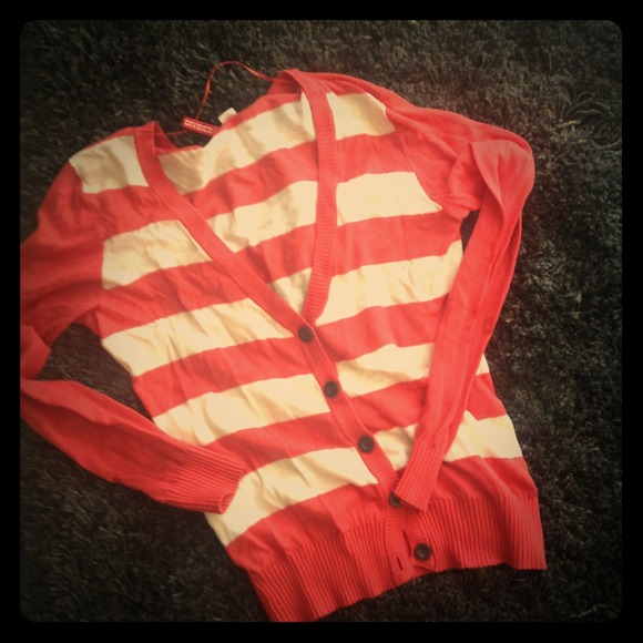 Red and white stripped sweater