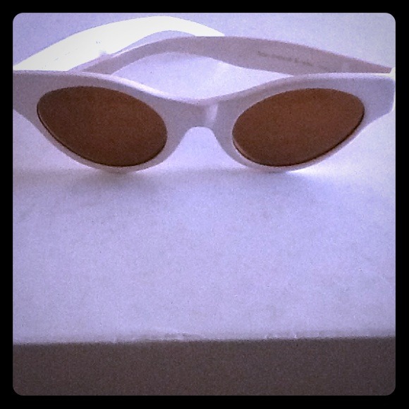 Vintage Christian Roth white cat eye sunglasses