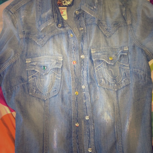 True Religon denim bottom up