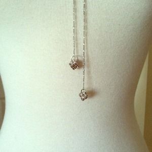 Long thin chain necklace