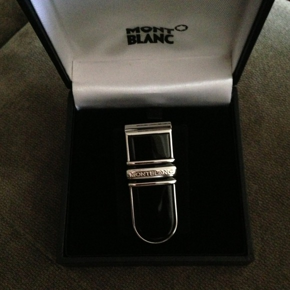 💔SOLD💔 eBay Montblanc Platinum &Onyx Money Clip