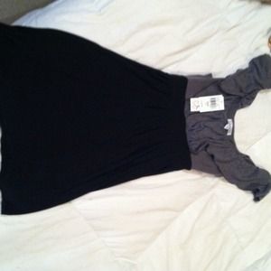 Black and grey dress.