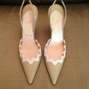 Christian Louboutin khaki heels