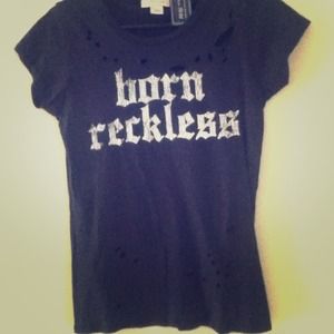 Navy blue "born reckless" t-shirt From forever 21!