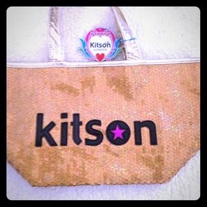 KITSON handbag Gold Sequins