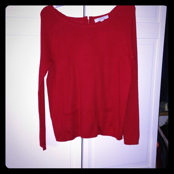 New! Red sweater from Ann Taylor Loft.