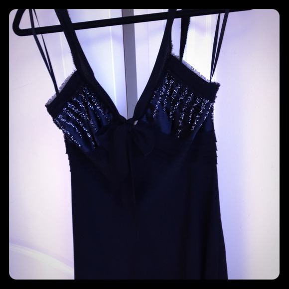 Bcbg little black dress with bead detail