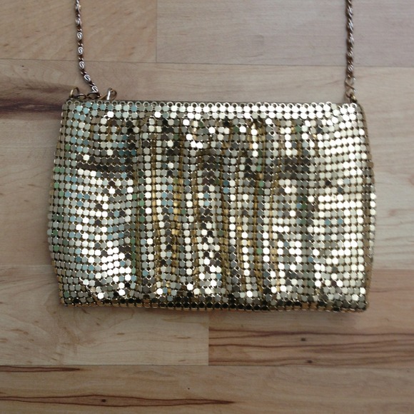 X SOLD X Gold metal clutch