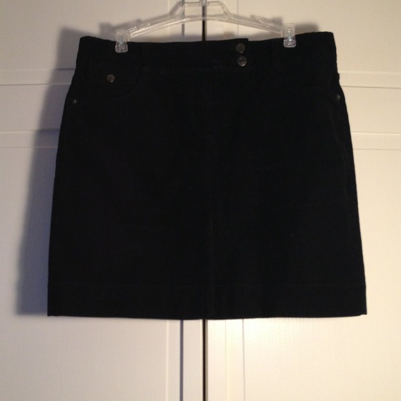 LOFT Dresses & Skirts - Black corduroy mini skirt