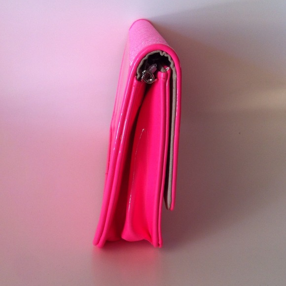 SOLDinBUNDLE Pink Lovely Clutch with Lace Detail - Picture 2 of 4