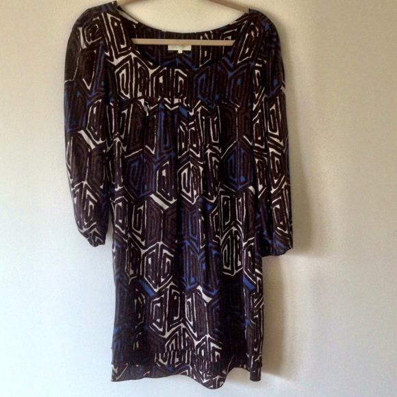 Anthropologie Dresses & Skirts - Anthropologie Graphic Silk Tunic/Dress