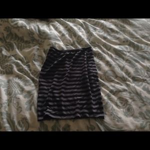 Striped bodycon skirt