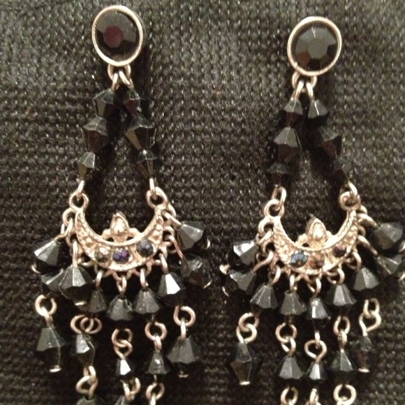 Black drop earrings