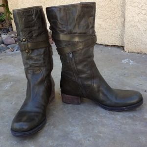 REDUCED Naya (Vegan Brand) Distressed Green Boots