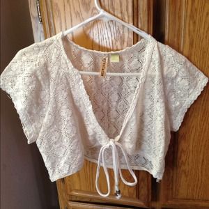 Cream color lace bolero