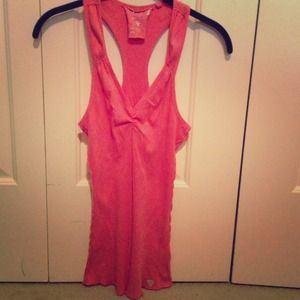 Pinkish racer back tank by Guess.