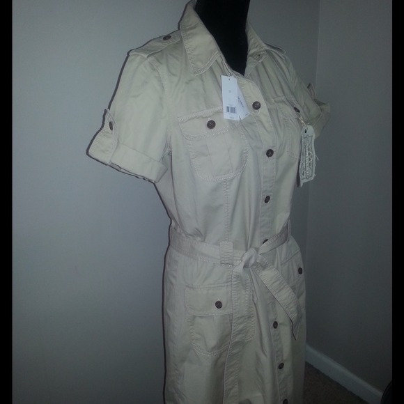 ✂Reduced 3/13 New Banana Republic khaki dress