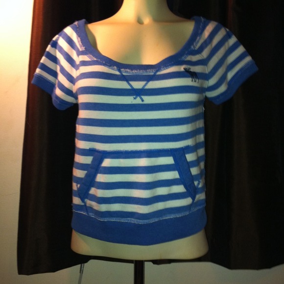 🚫Traded🚫Abercrombie striped short sleeve sweater