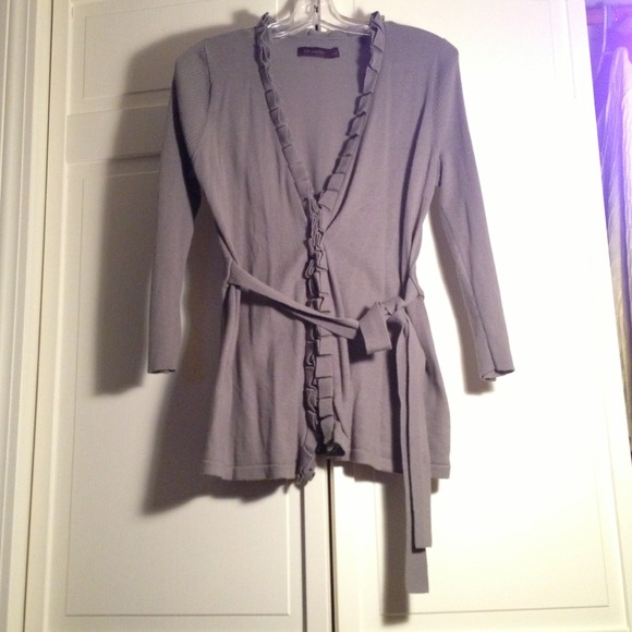 Gray cardigan