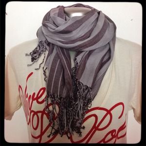 wide long striped scarf