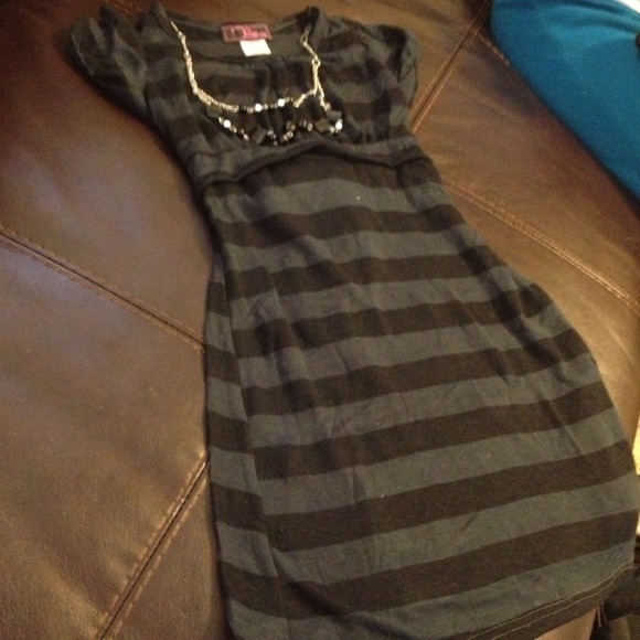 Little girl black and grey dress