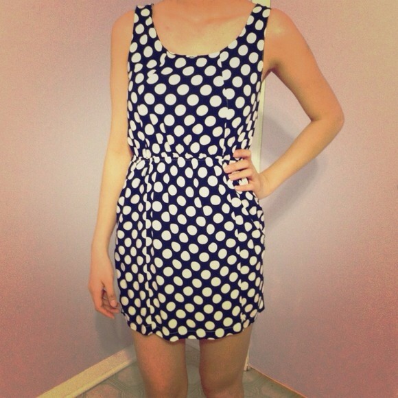SOLD BR Black/White Polka Dot Dress SOLD