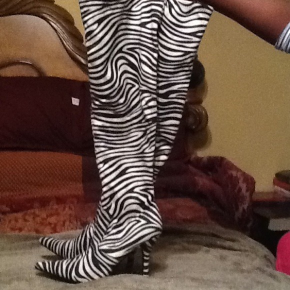 Zebra print boots