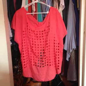 Coral blouse